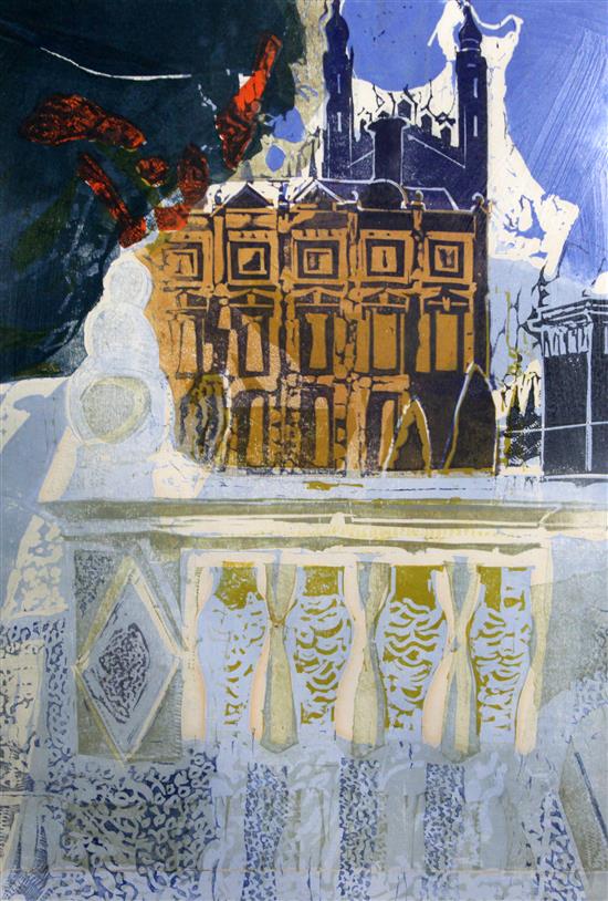 Michael Rothenstein (1908-1993) Clare and Kings, Cambridge 1957, overall 27 x 20in.